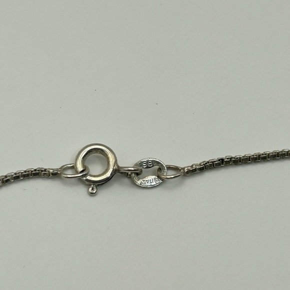 Sterling Silver Cross Necklace Stamped 925 Italy 16" - Picture 5 of 10